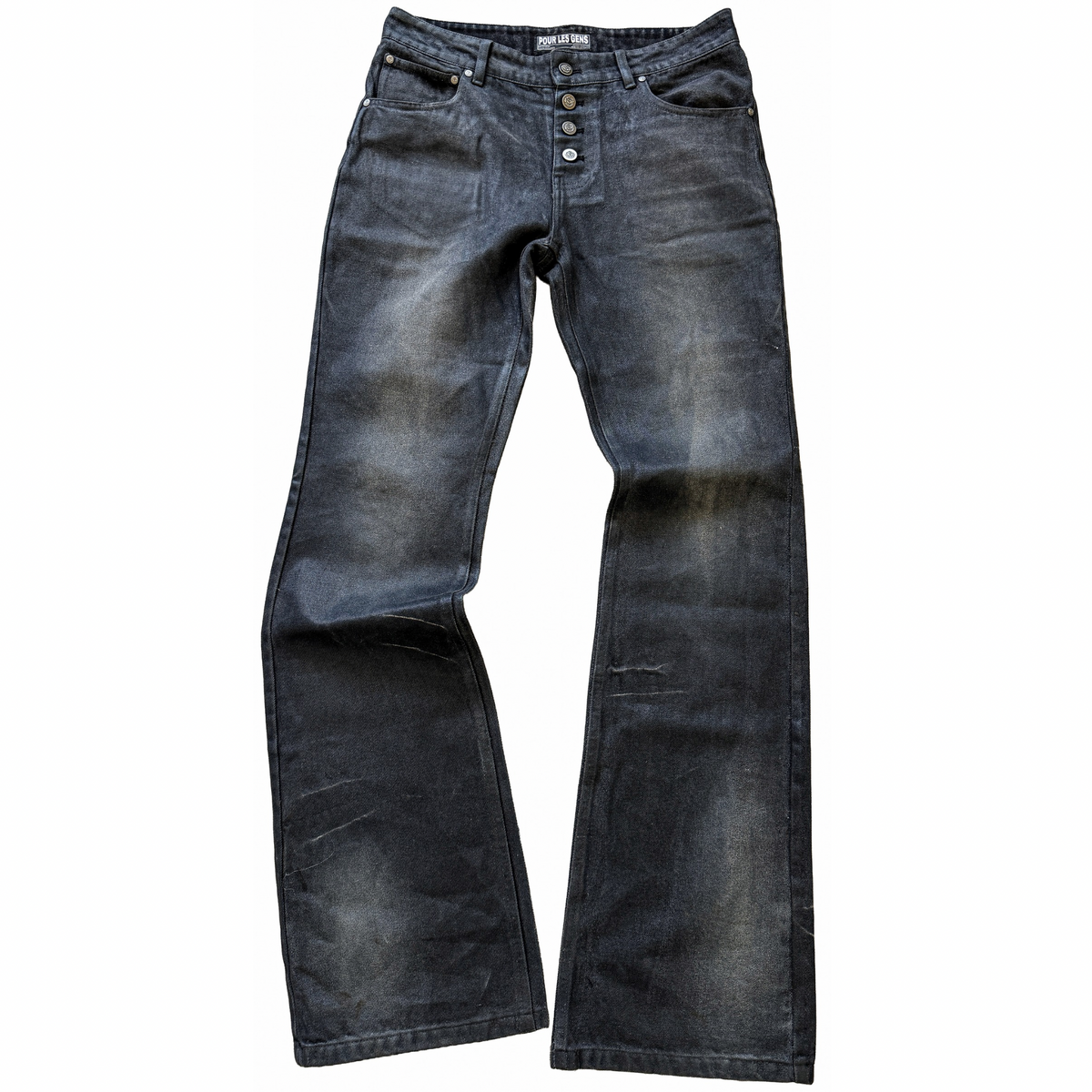 ‘COAL’ WAXED BOOTCUT DENIM