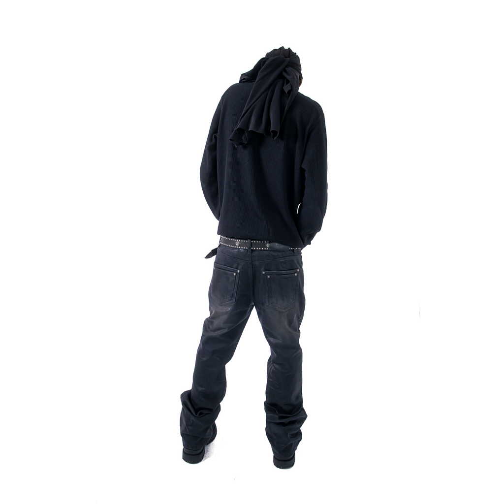‘COAL’ WAXED BOOTCUT DENIM