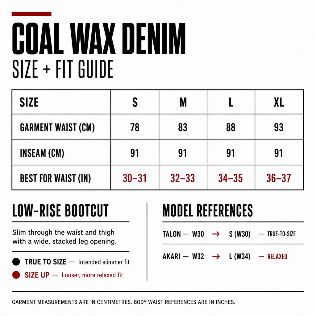 COAL WAXED BOOTCUT DENIM