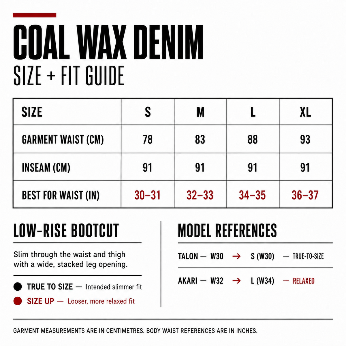 COAL WAXED BOOTCUT DENIM